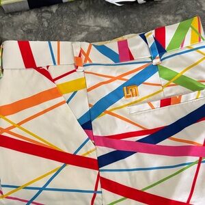 Loudmouth Striped Stylish Multicolor Athletic Shorts for Men